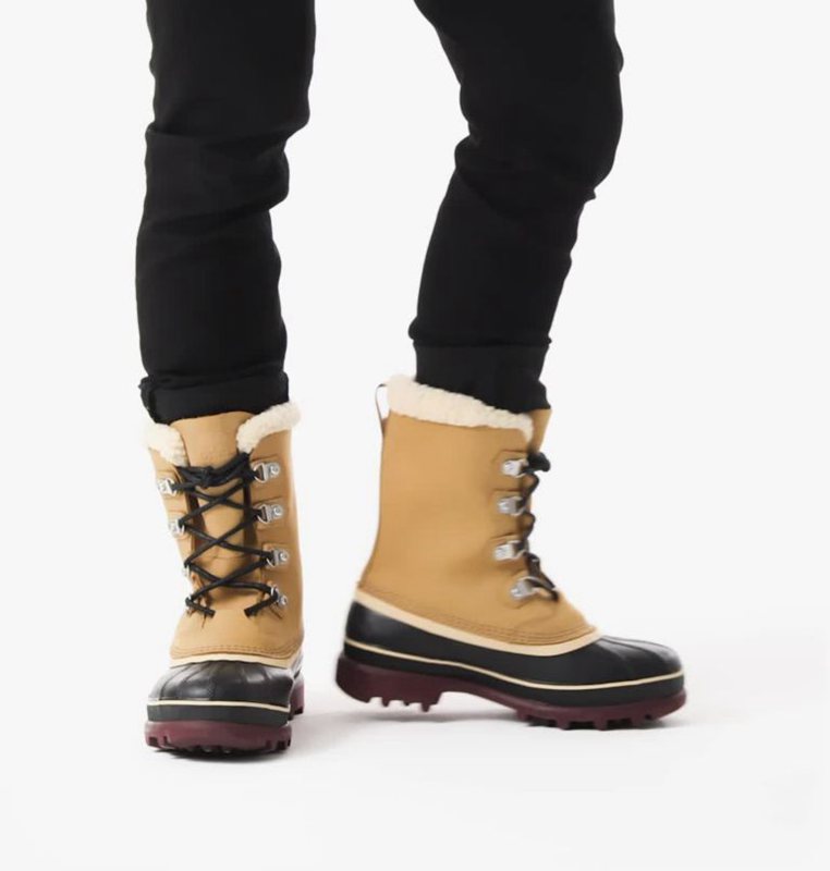 Mens Snow Boots Brown/Black - Sorel Caribou™ Stack - 650231-JOA